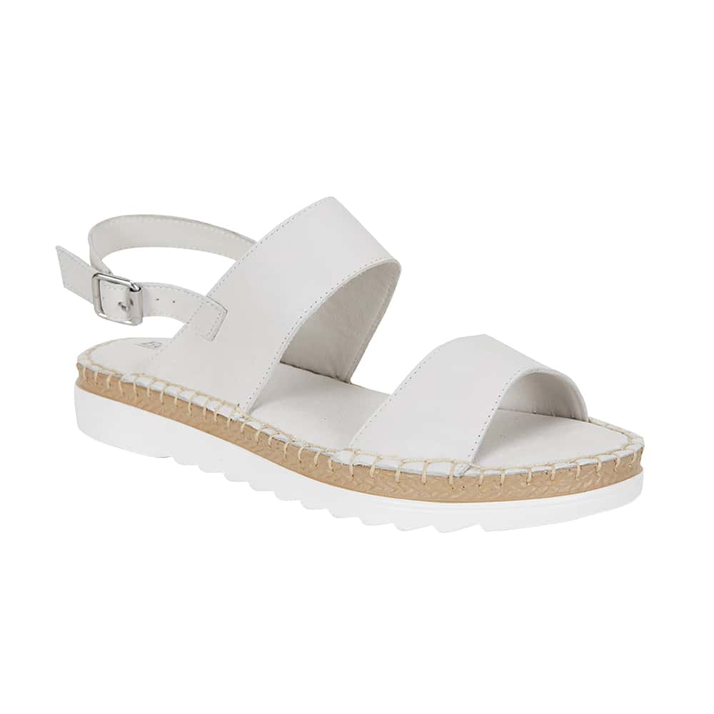 Egan Sandal in White Leather