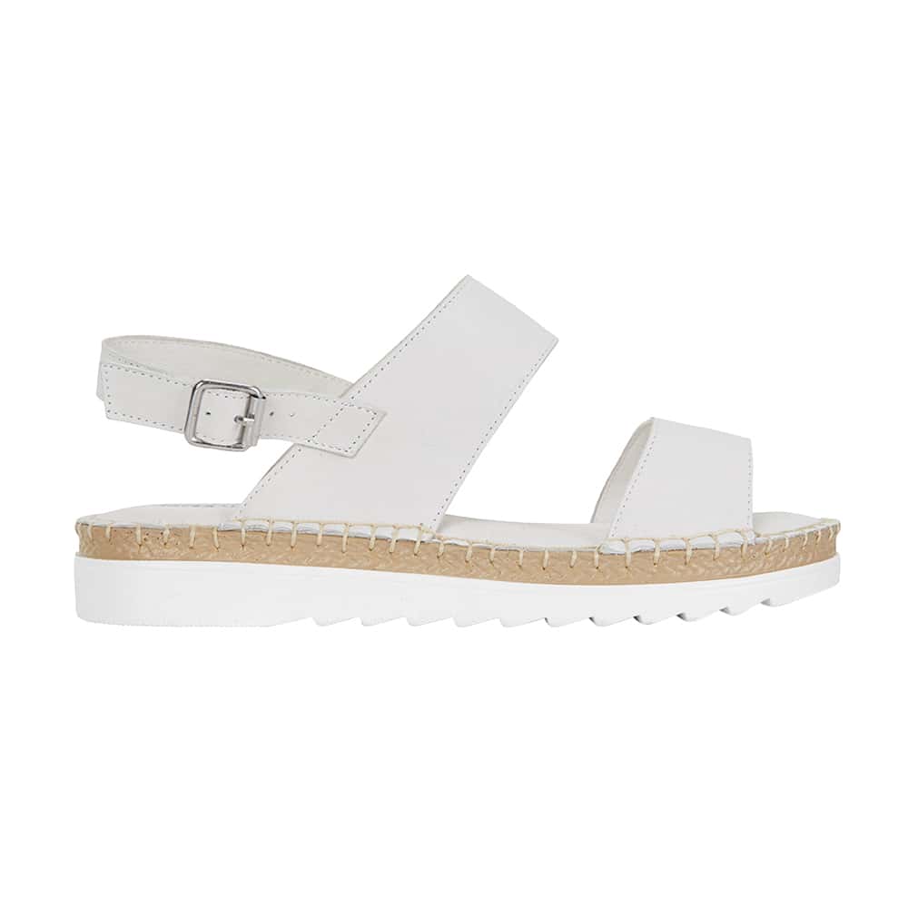 Egan Sandal in White Leather