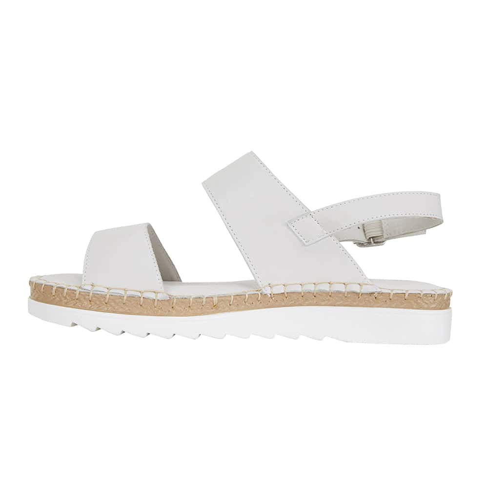 Egan Sandal in White Leather