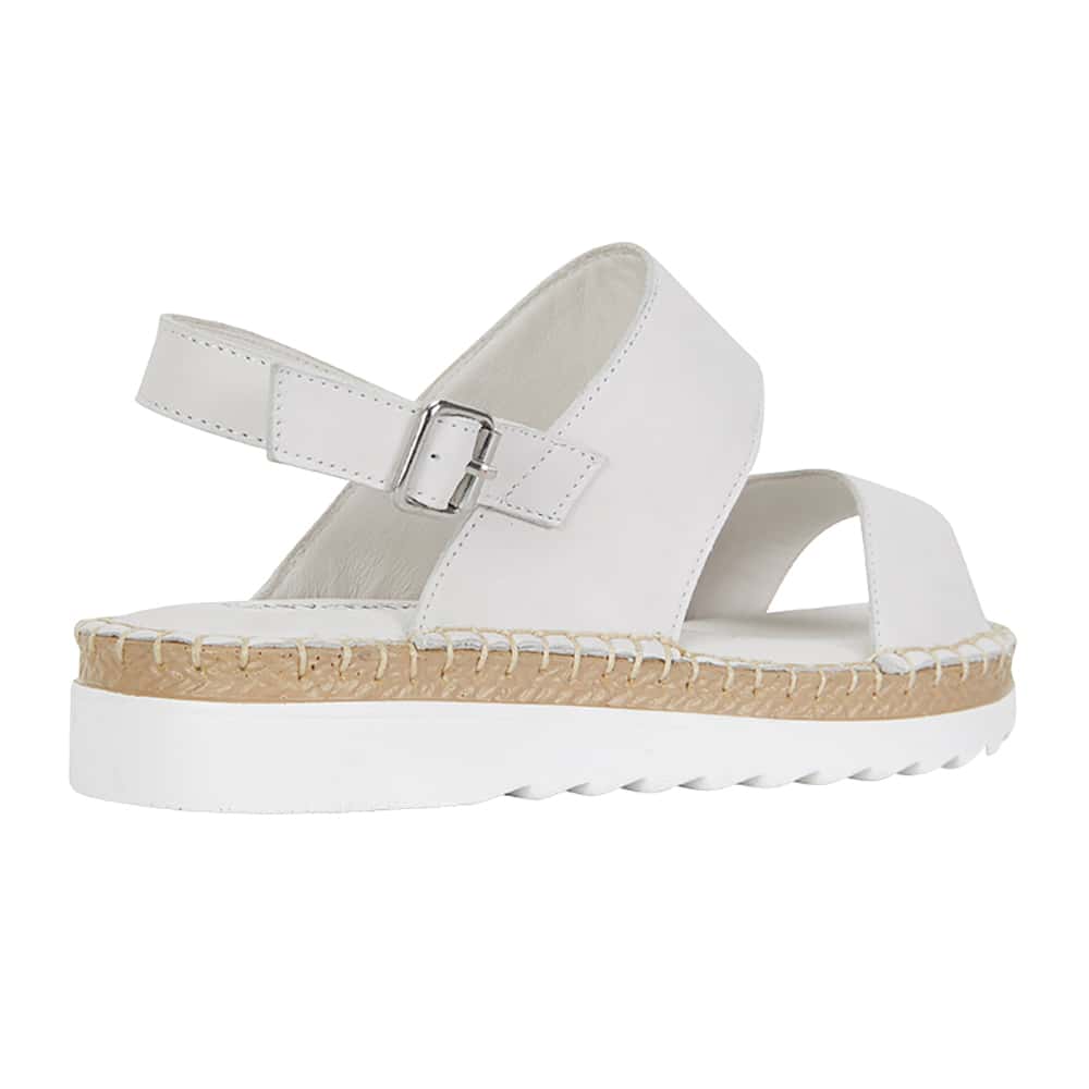 Egan Sandal in White Leather