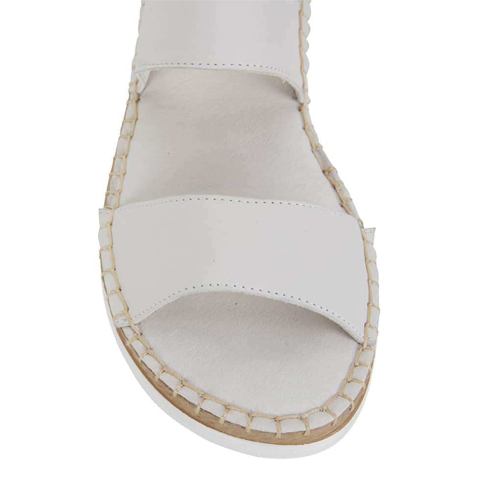 Egan Sandal in White Leather