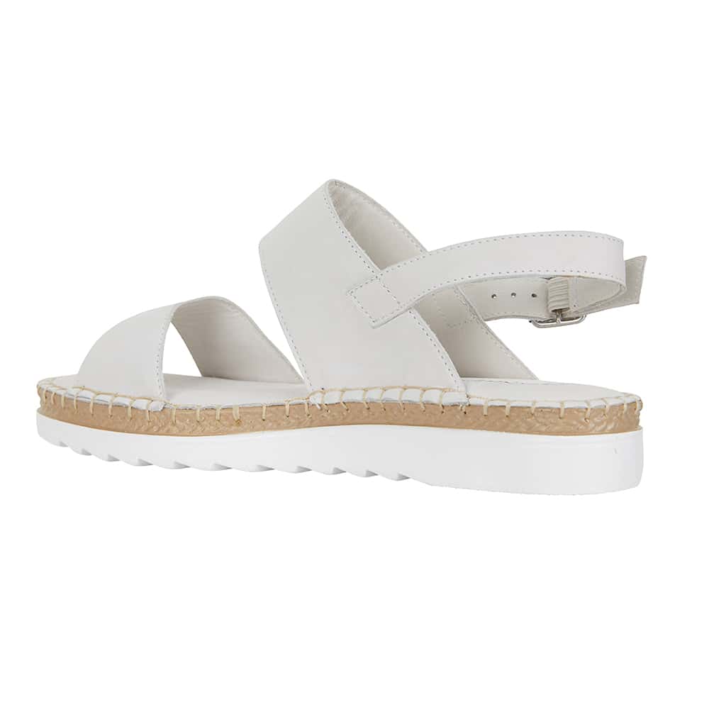 Egan Sandal in White Leather