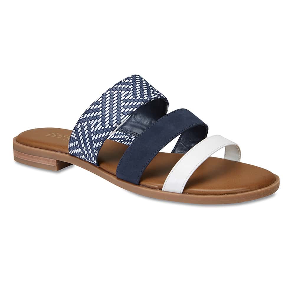 Egypt Slide in Navy Leather