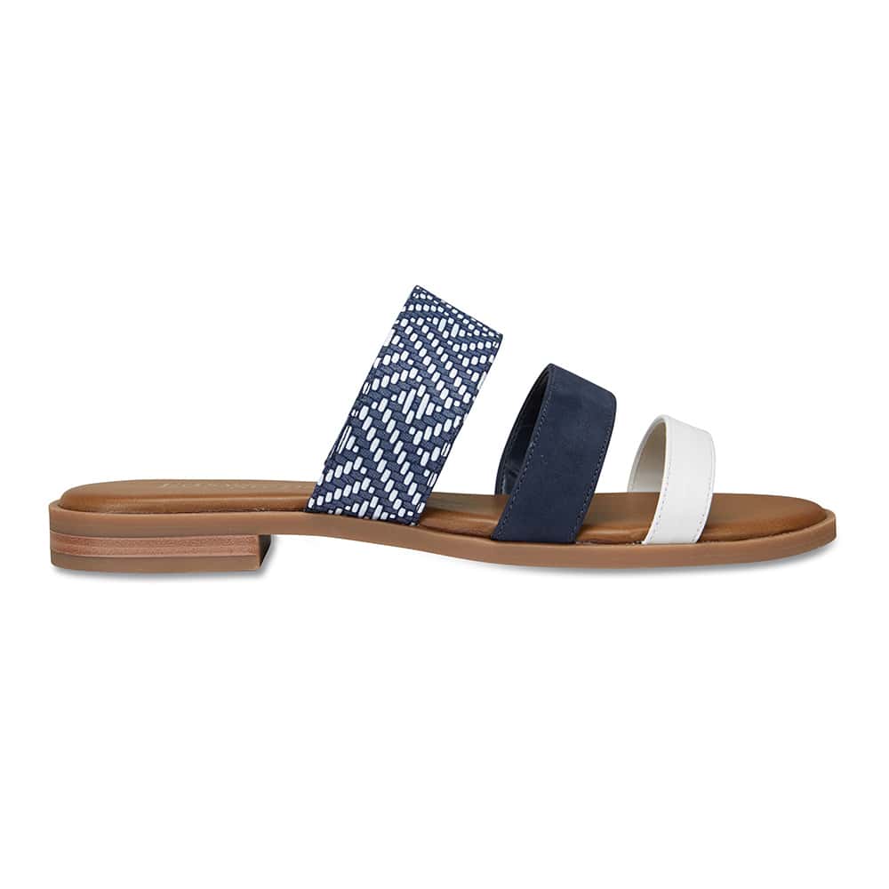 Egypt Slide in Navy Leather