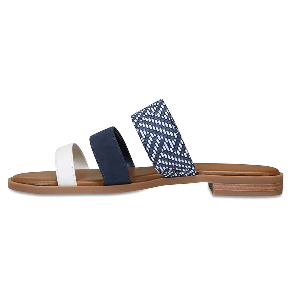 Egypt Slide in Navy Leather