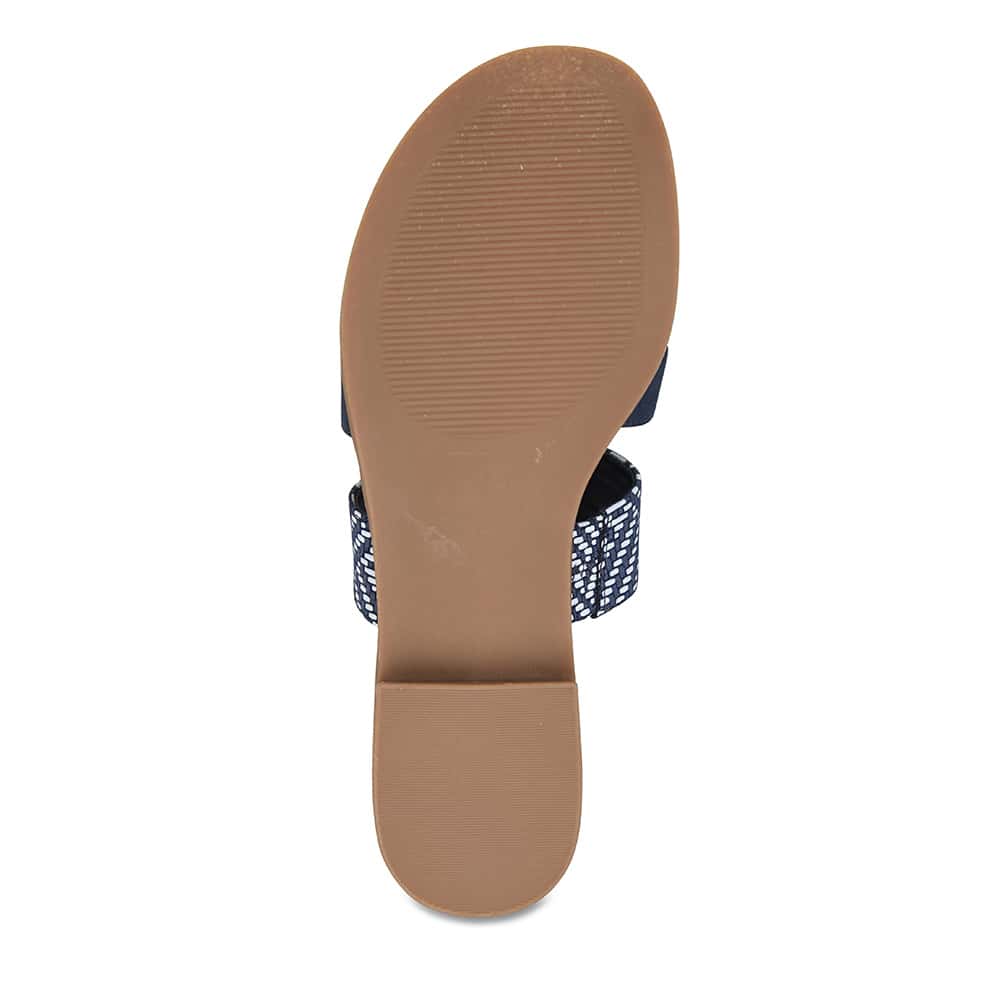Egypt Slide in Navy Leather