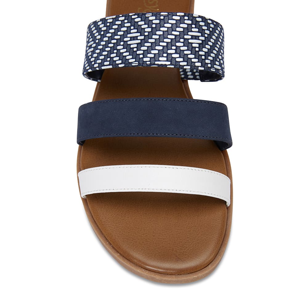 Egypt Slide in Navy Leather