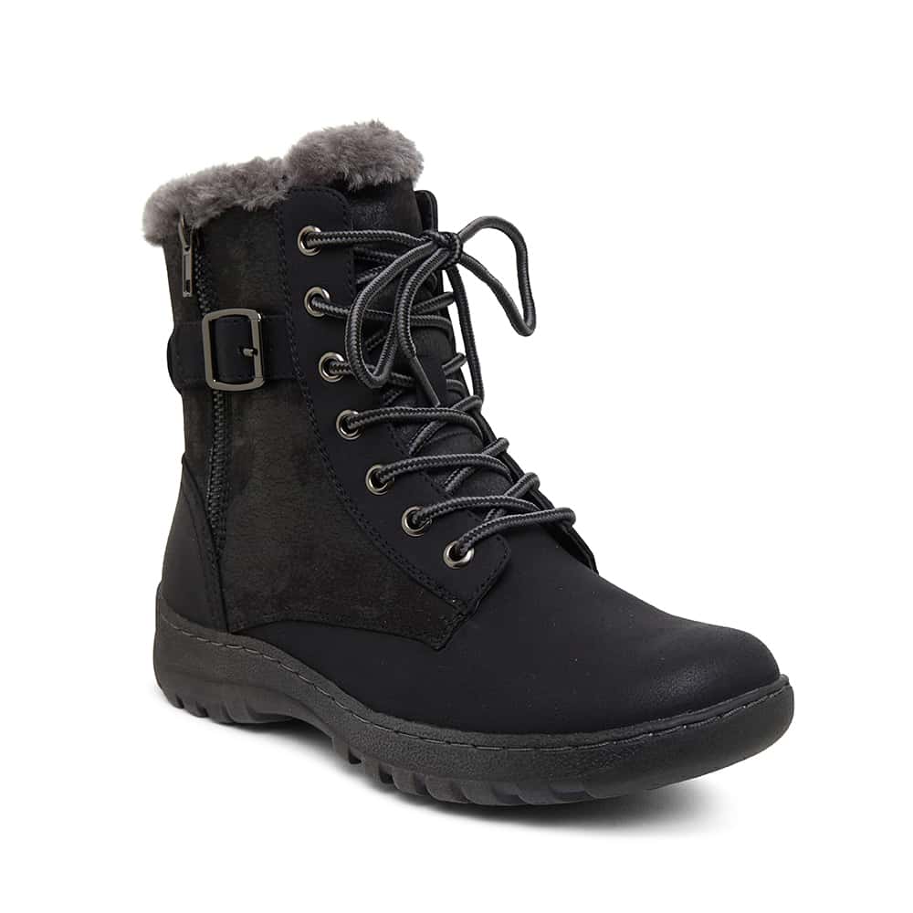 Elf Boot in Black Smooth