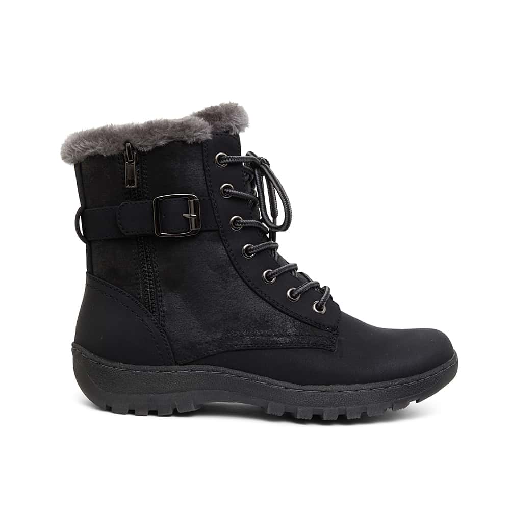 Elf Boot in Black Smooth