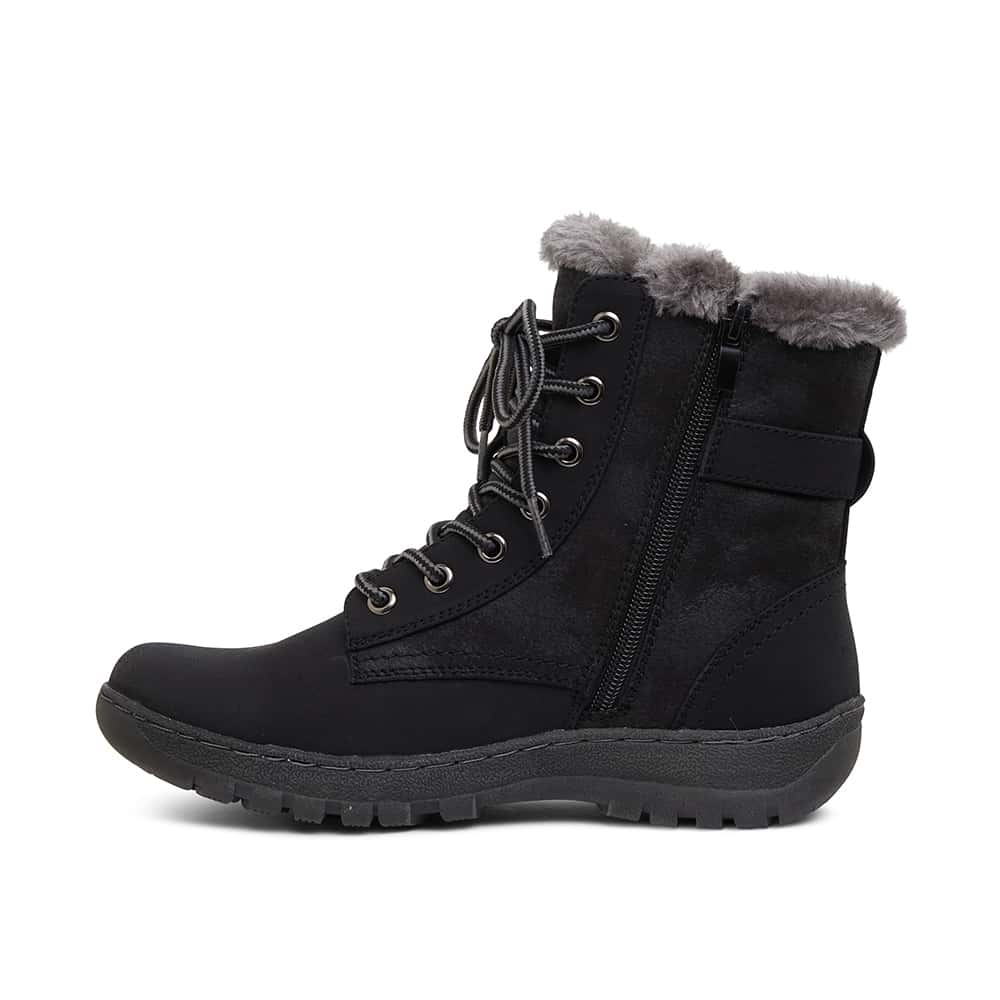 Elf Boot in Black Smooth