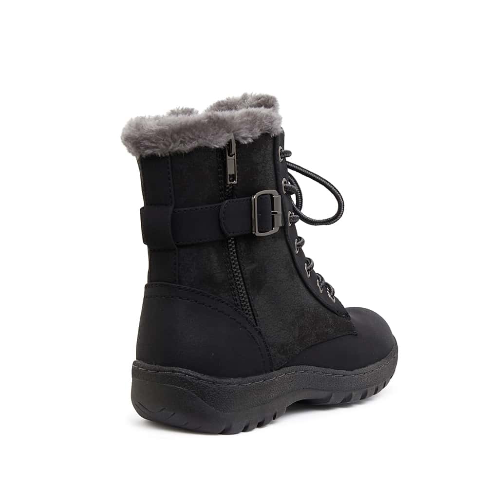 Elf Boot in Black Smooth