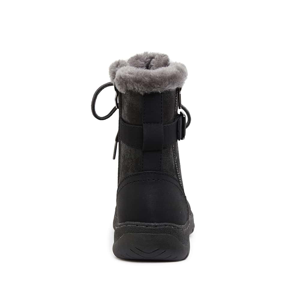 Elf Boot in Black Smooth