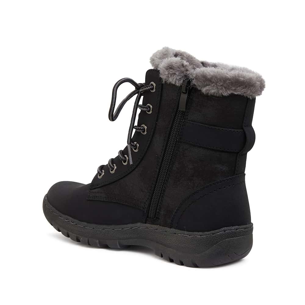Elf Boot in Black Smooth