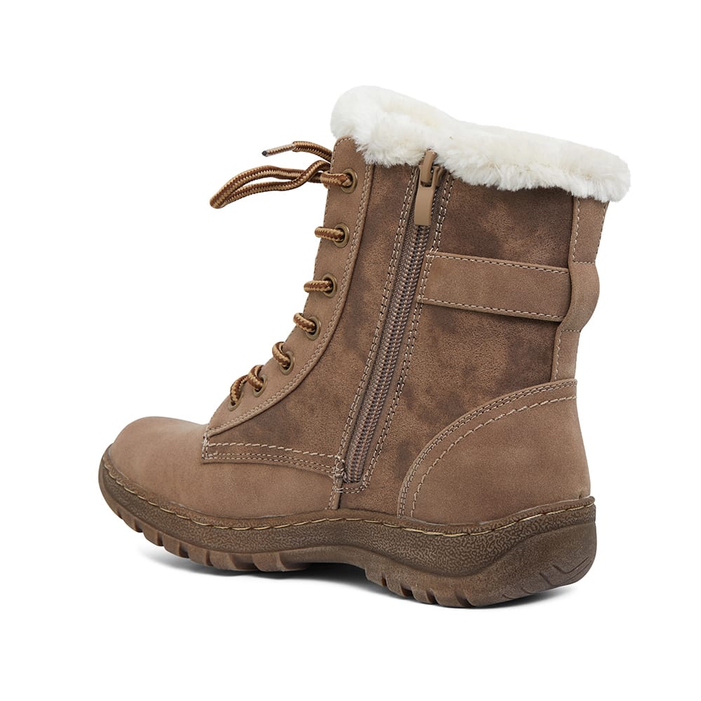 Elf Boot in Taupe Micro Smooth