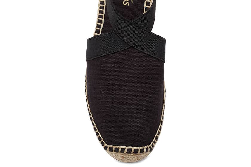 Elise Espadrille in Black Fabric