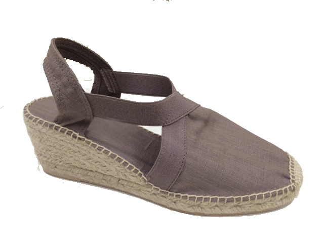 Elise Espadrille in Taupe Fabric