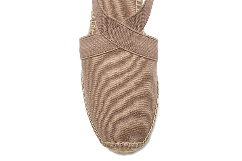 Elise Espadrille in Taupe Fabric