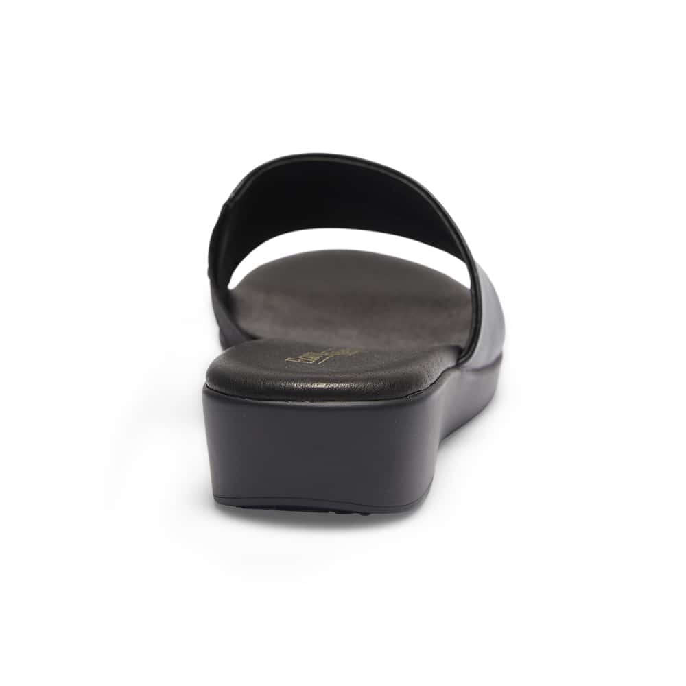 Ellen Slide in Black Leather