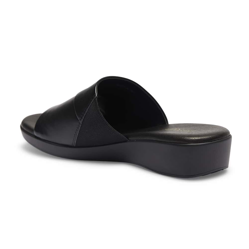 Ellen Slide in Black Leather