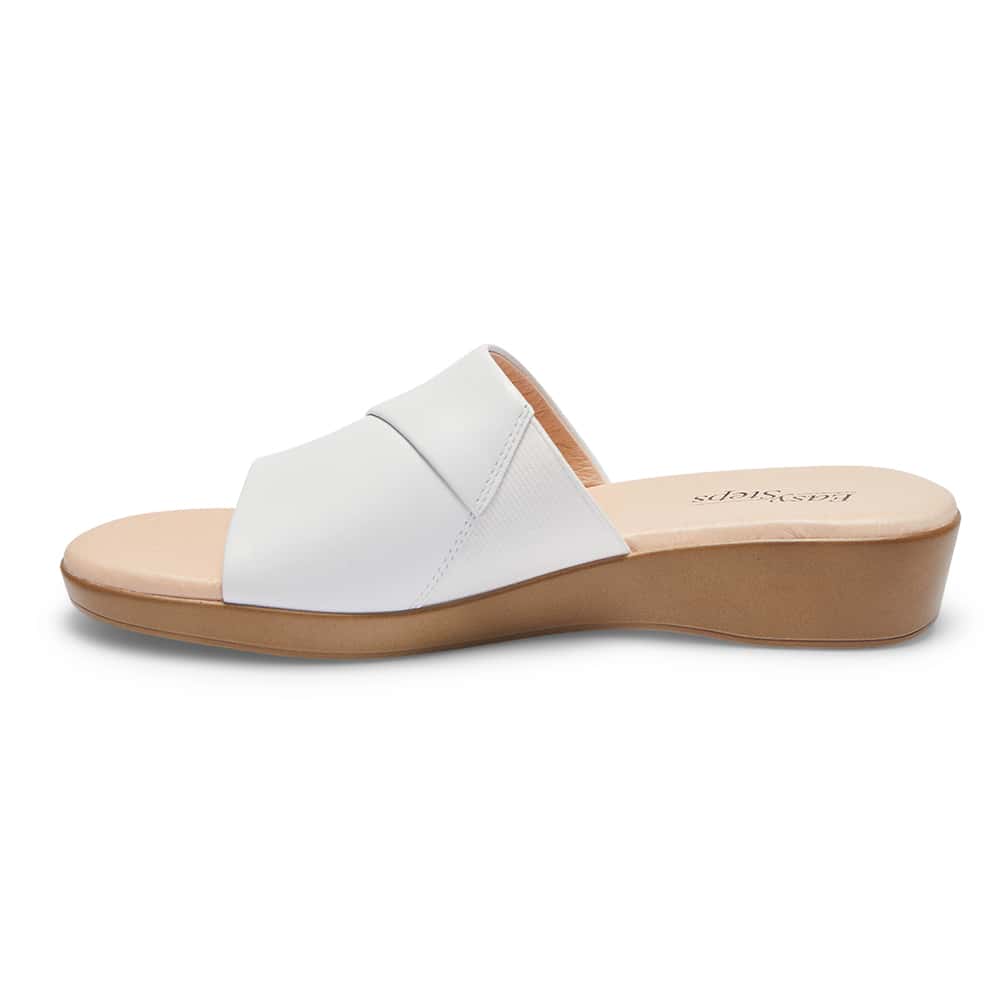 Ellen Slide in White Leather