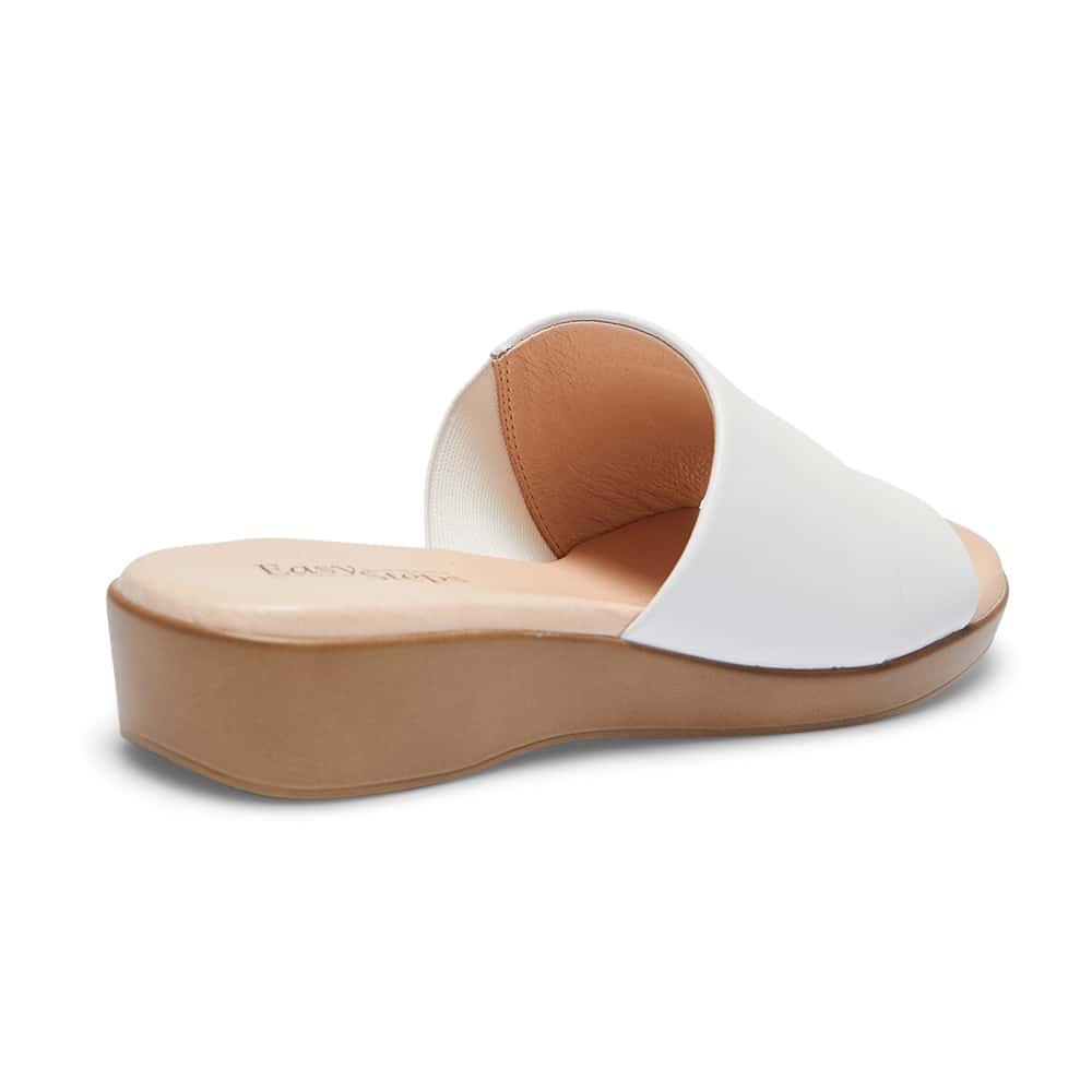 Ellen Slide in White Leather