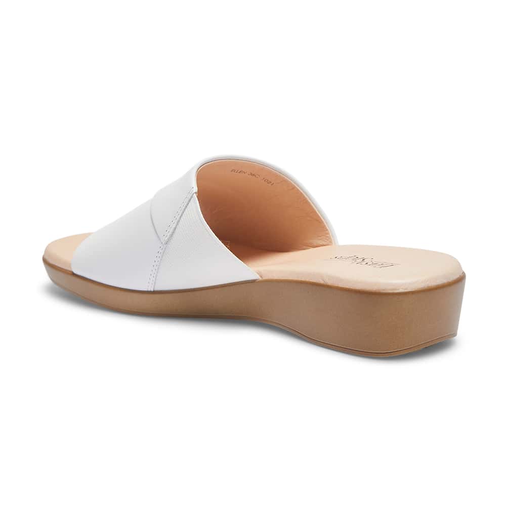 Ellen Slide in White Leather