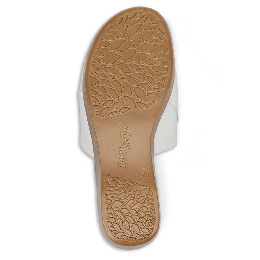 Ellen Slide in White Leather
