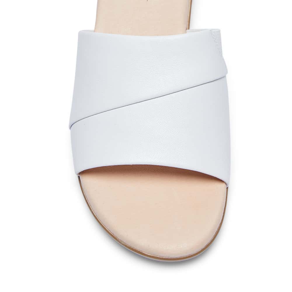 Ellen Slide in White Leather