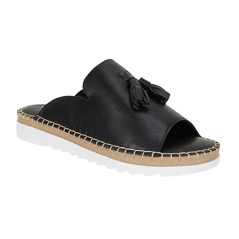 Elsa Sandal in Black Leather