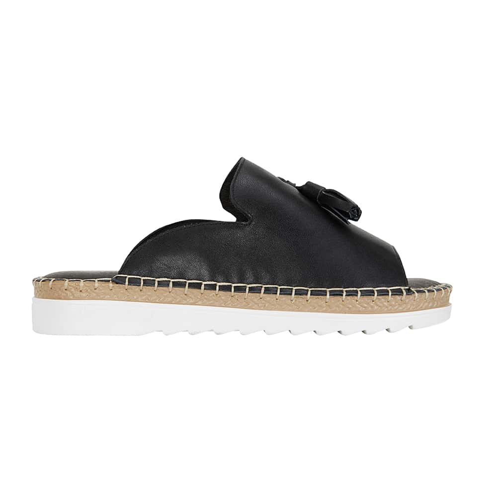 Elsa Sandal in Black Leather