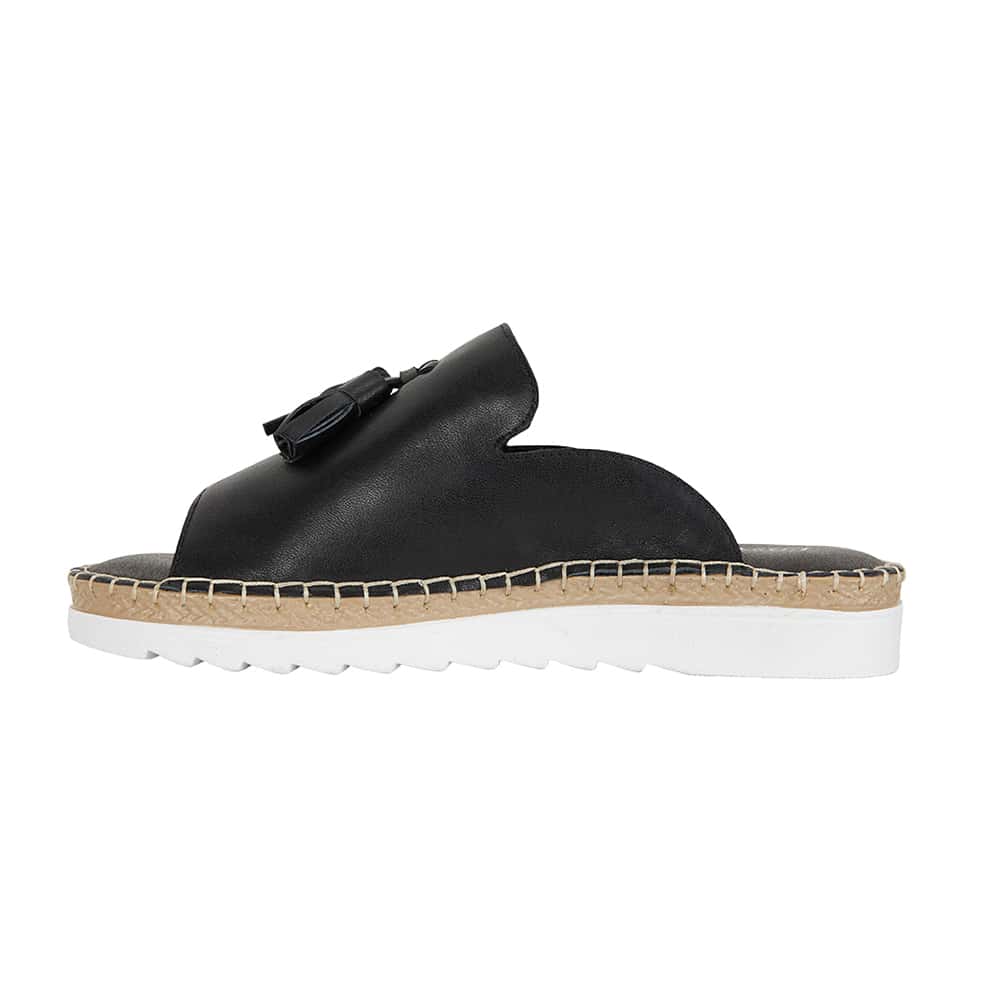 Elsa Sandal in Black Leather