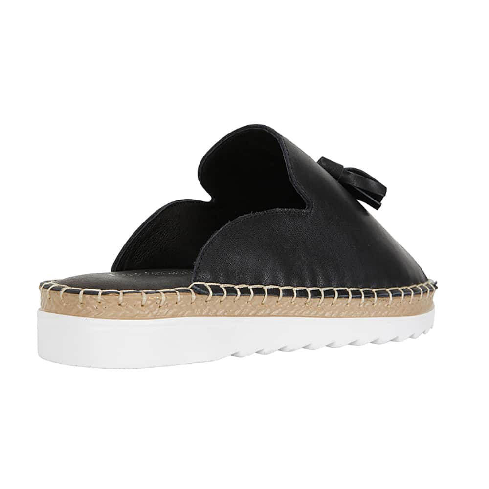 Elsa Sandal in Black Leather
