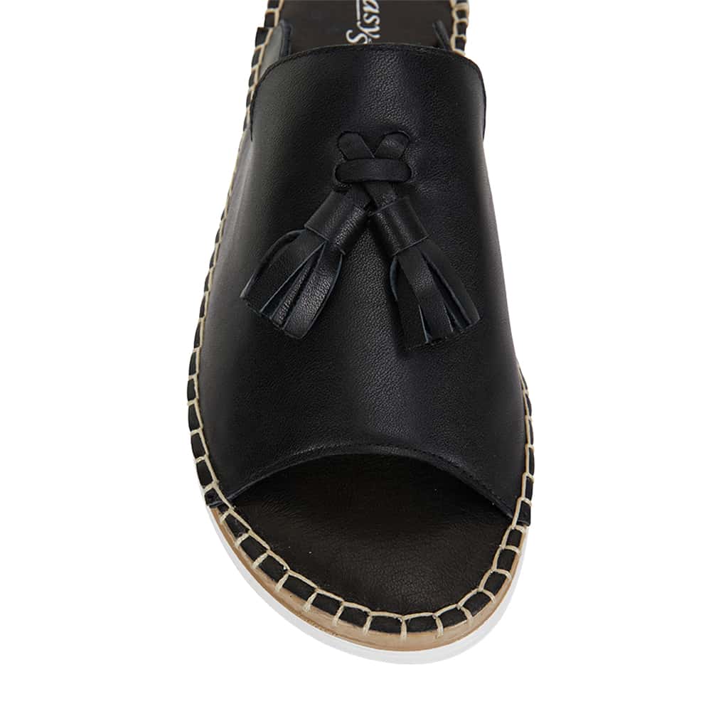 Elsa Sandal in Black Leather