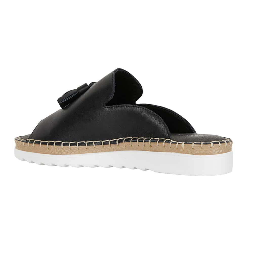 Elsa Sandal in Black Leather