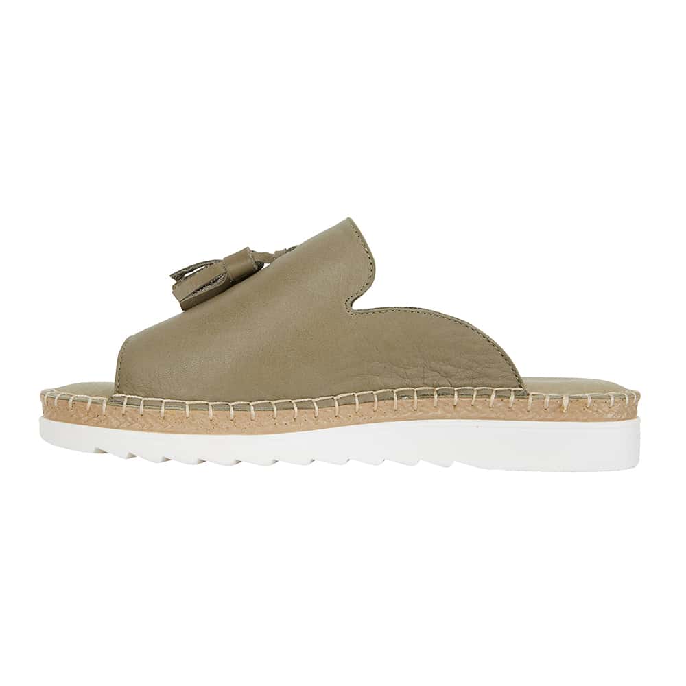 Elsa Sandal in Khaki Leather