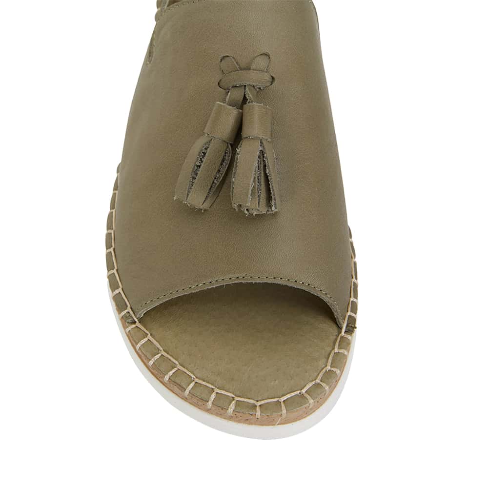 Elsa Sandal in Khaki Leather