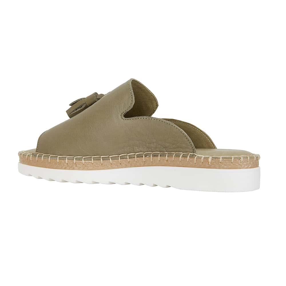 Elsa Sandal in Khaki Leather