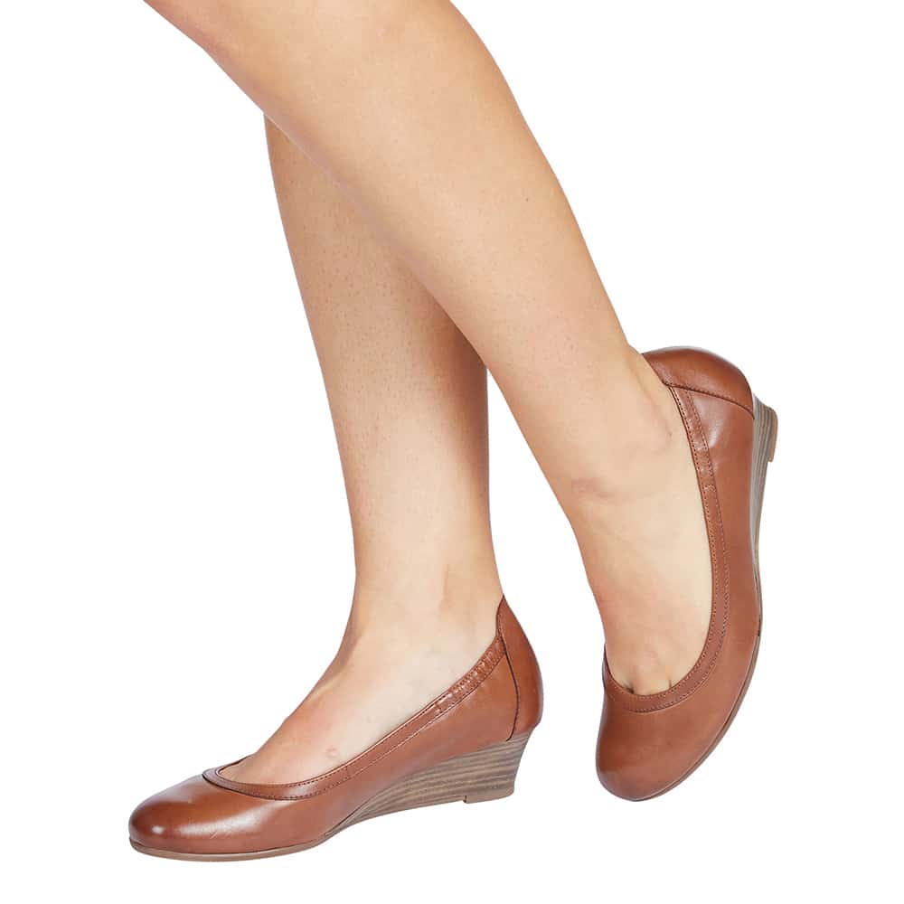 Elton Heel in Cognac Leather