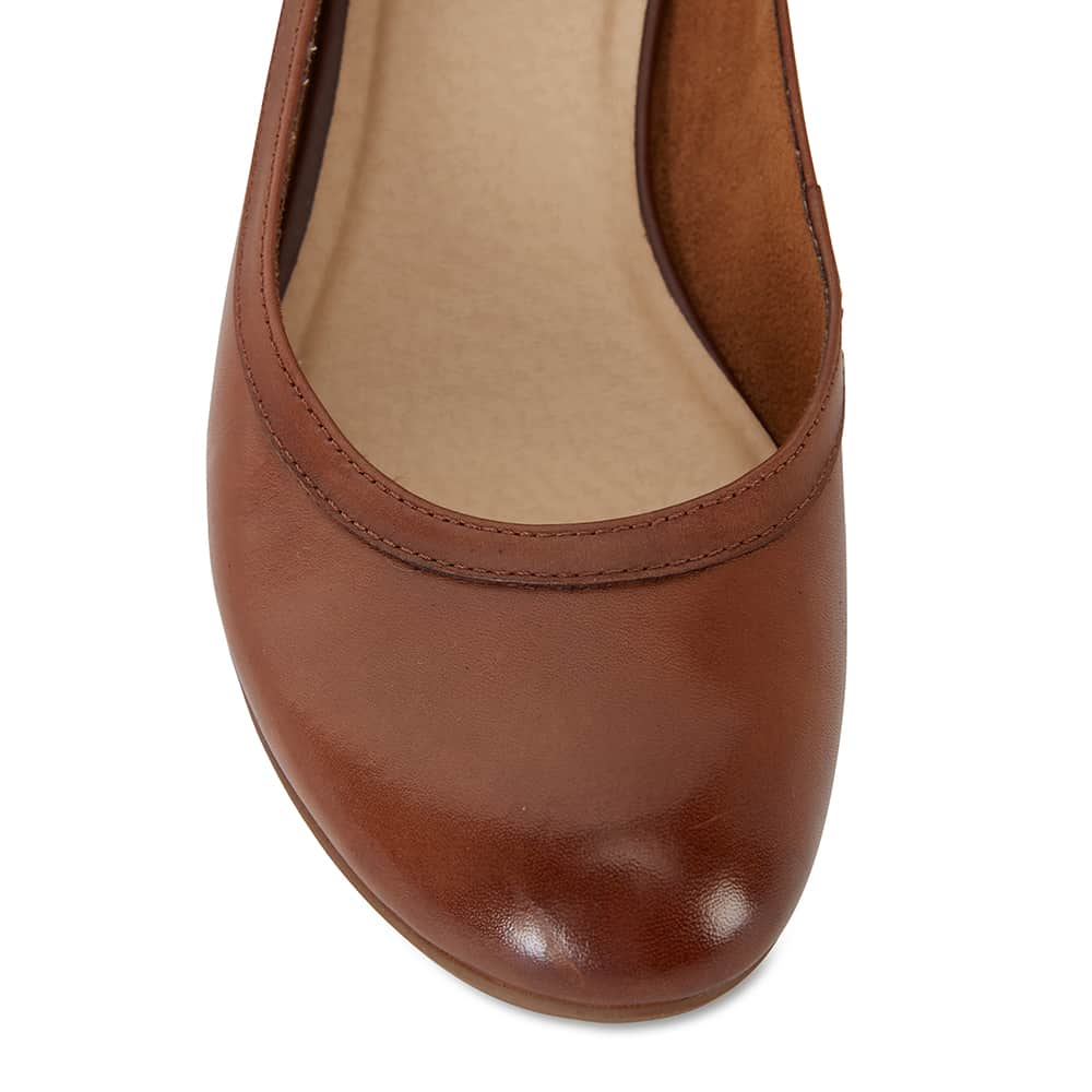 Elton Heel in Cognac Leather