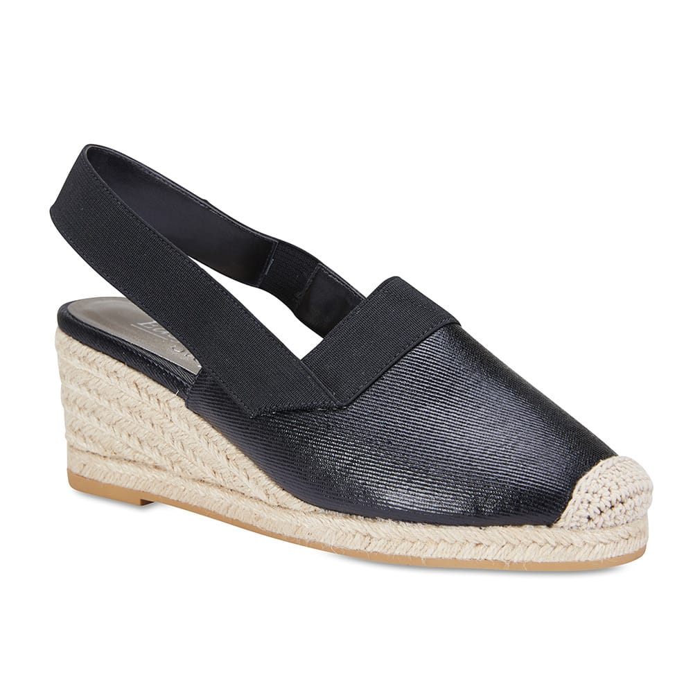 Evelyne Espadrille in Black Fabric