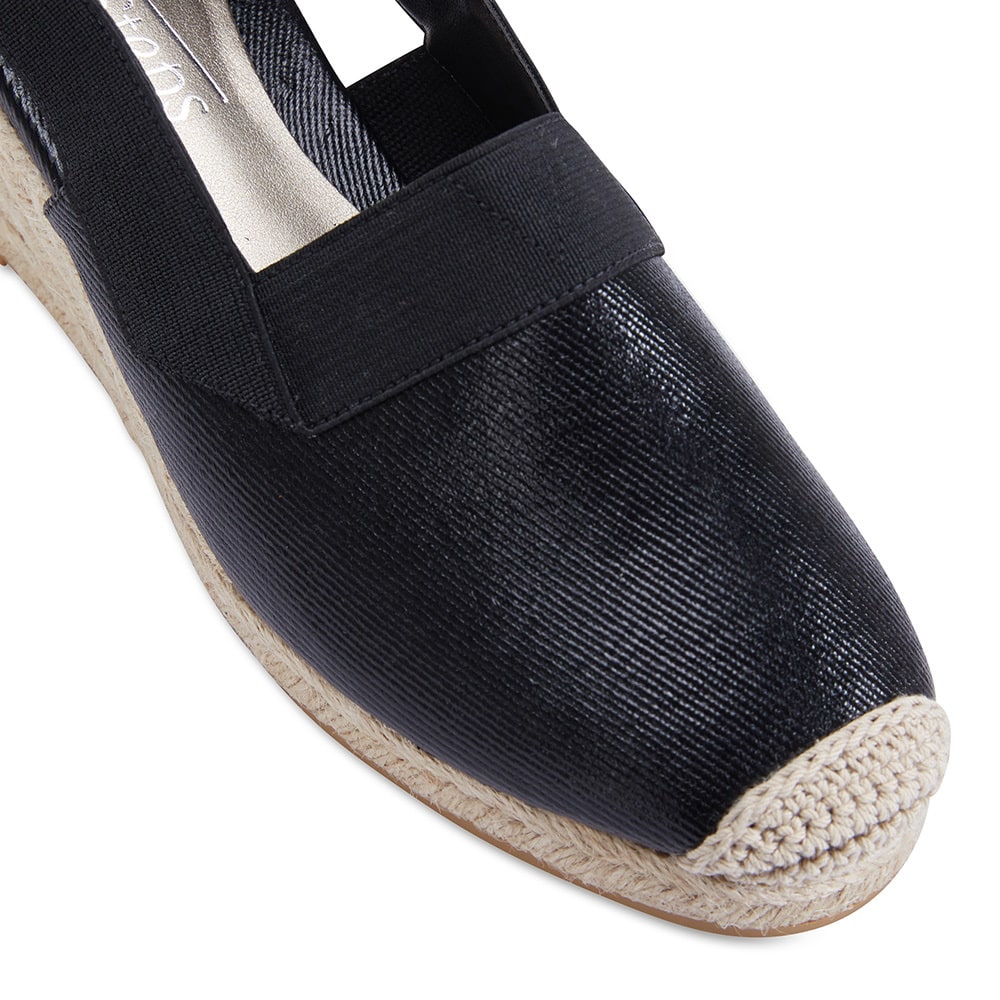 Evelyne Espadrille in Black Fabric