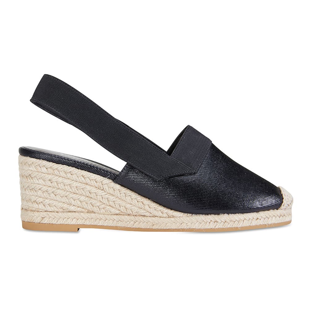 Evelyne Espadrille in Black Fabric