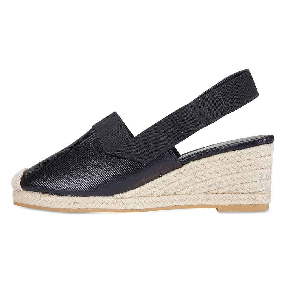 Evelyne Espadrille in Black Fabric
