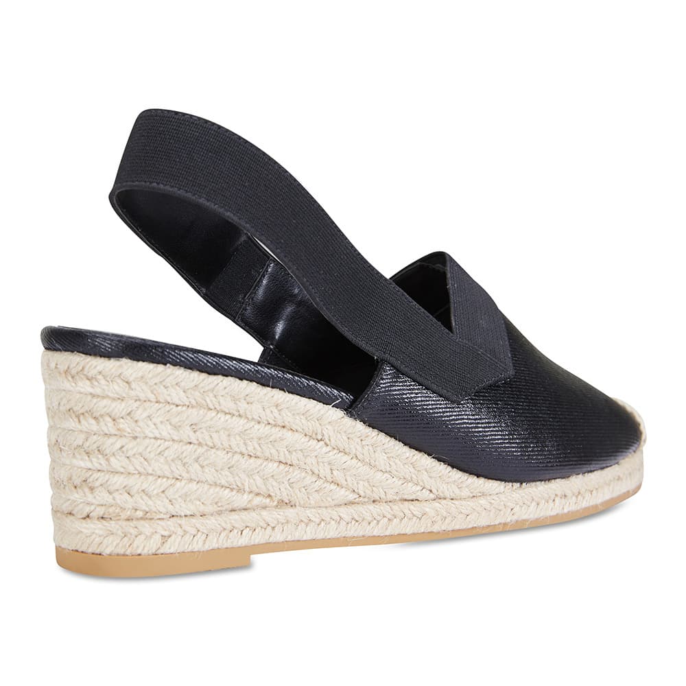 Evelyne Espadrille in Black Fabric