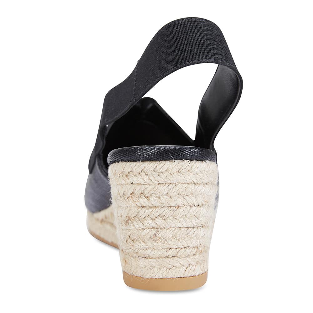 Evelyne Espadrille in Black Fabric