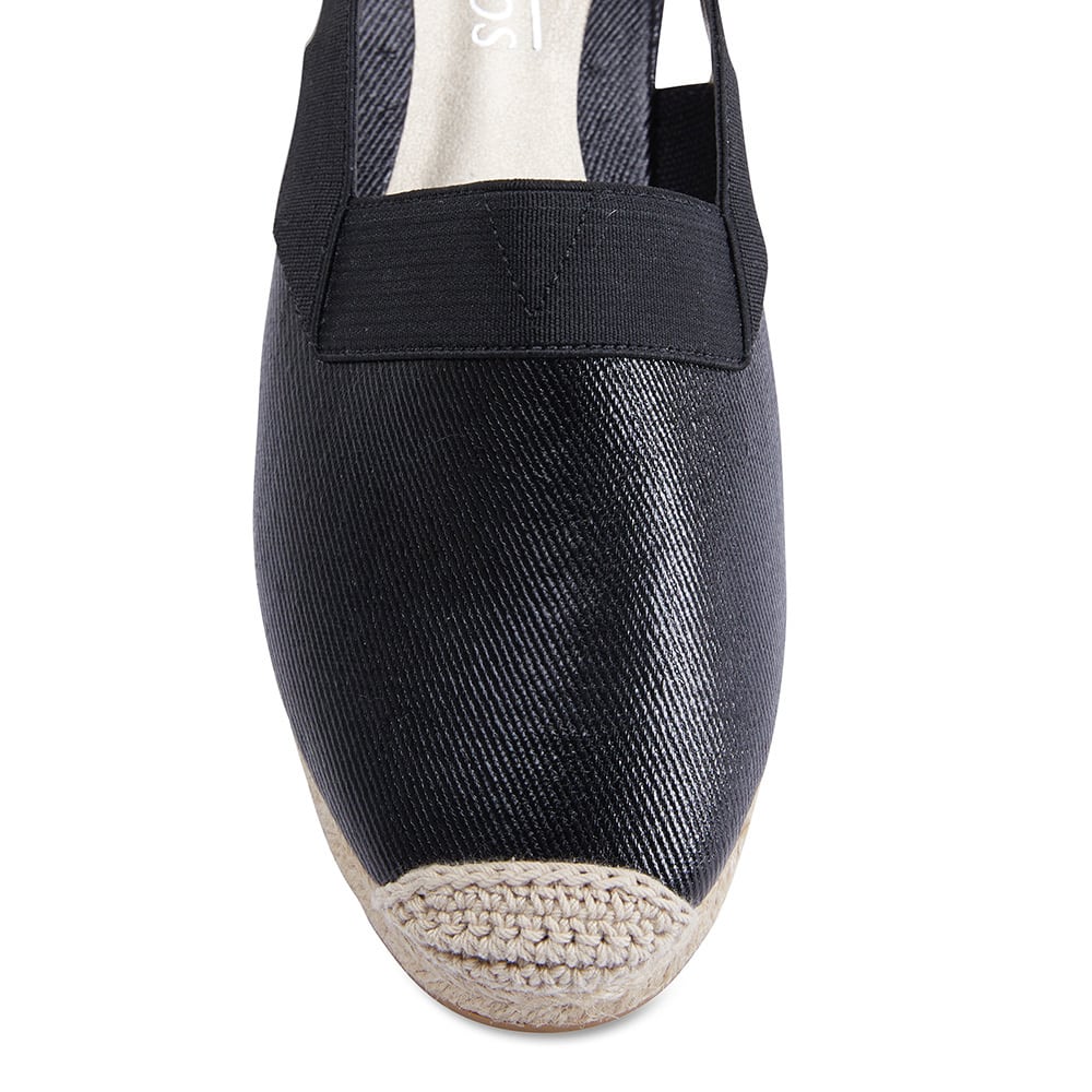 Evelyne Espadrille in Black Fabric