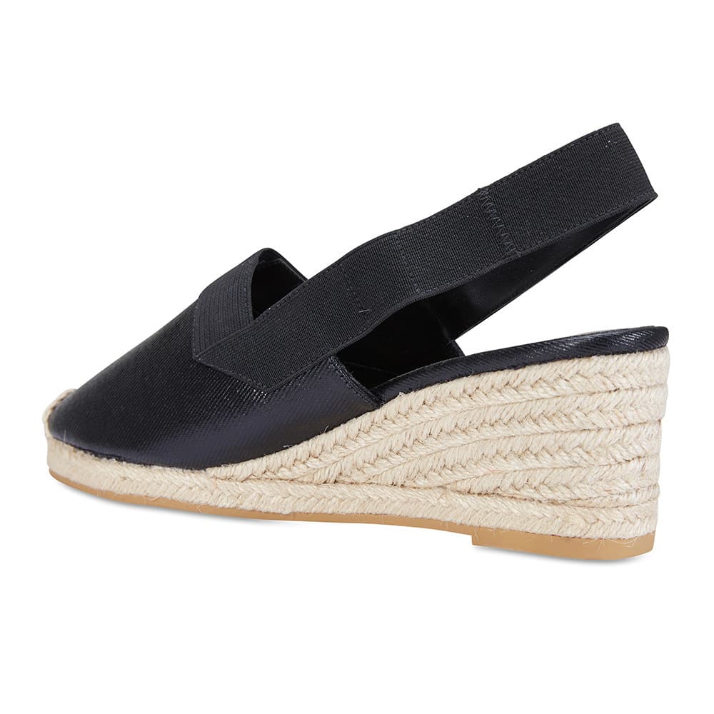 Evelyne Espadrille in Black Fabric