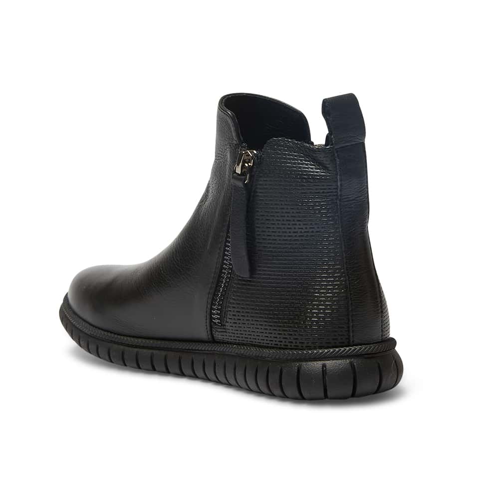 Factor Boot in Black On Black Leather
