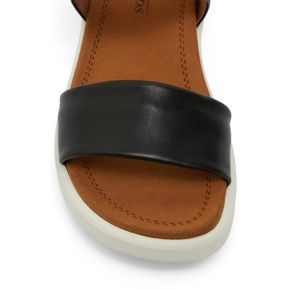 Falcon Sandal in Black Leather