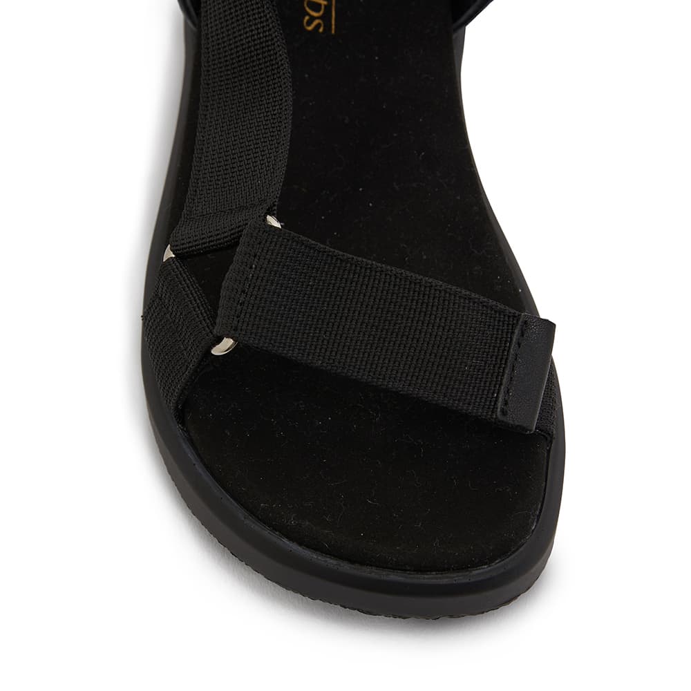 Farrow Sandal in Black On Black Fabric